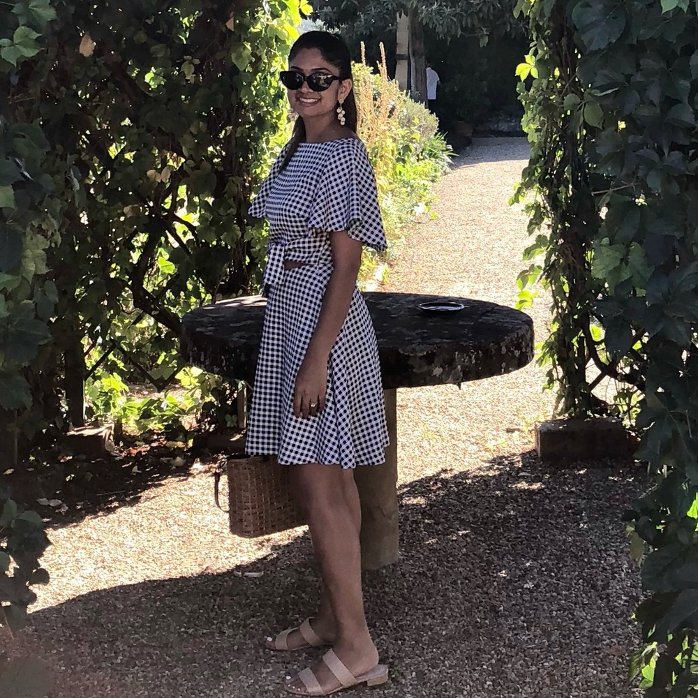 Likely Black and White Gingham Dress
